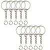Key Ring with Chain and Open Jump Rings 1 inch,