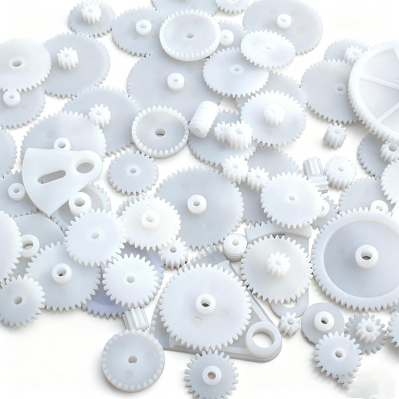 BRIIKPP Gears Set of 72 Plastic Gears for DIY Car