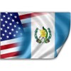 Sticker (Decal) with Flag of Guatemala and USA (Guatemalan)
