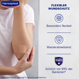 Hansaplast Hansaplast Elastic Pflaster (1 m x 6 cm), zuschneidbare Wundpflaster für Gelenke und viel bewegte Körperstellen, flexibles Verbandsmaterial mit extra starker Klebkraft