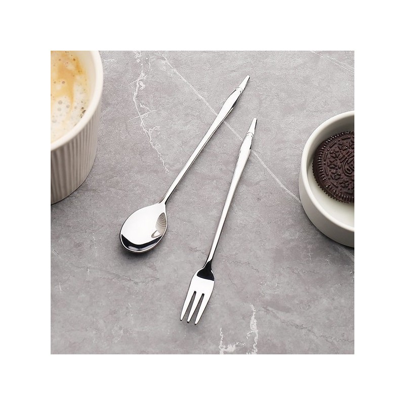 Bloom at Home Metal Swan Teaspoons (4) and Tea Forks
