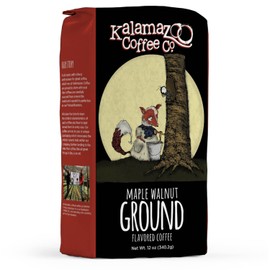 KALAMAZOO COFFEE COMPANY Maple Walnut Ground Coffee - Moonlight Maple Walnut Flavored Coffee | 12oz Bag (1 Pack)