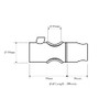 EcoSpa 25mm Hand Shower Riser Rail Head Slider Clamp Holder