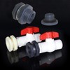 PVC Bulkhead Water Tank Connector Adapter, 4Pcs Bulkhead Fitting Water