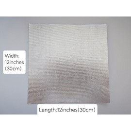 Fynxir Self-Adhesive Aluminum Backed Aluminized Fiberglass Cloth Heat Shield - 12"x12" Sheet, Thermal Reflective Insulation Barrier for High Temp Protection (Automotive Exhaust, Firewall)