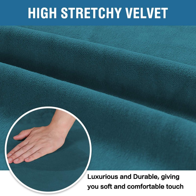 H.VERSAILTEX Velvet Dining Chair Covers Stretch Chair Covers for Dining