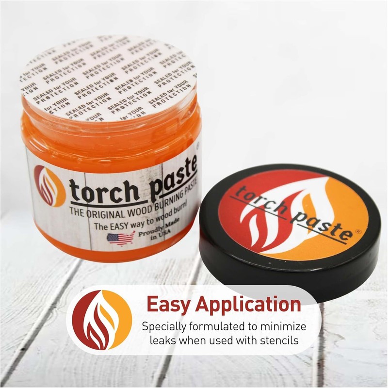 Torch Paste 3Oz Wood Burning Adhesive For Stencils Crafts And