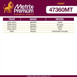 Metrix Premium Tornillo Estabilizador Nissan Titan 2004 - 2015