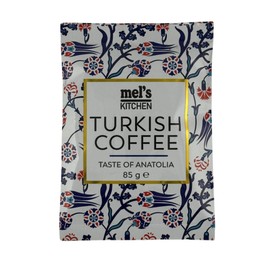 Mel's Kitchen Turkish Coffee 85g | Arabica Beans | Fresh Roasted Ground | Rich Aroma | Medium to Heavy-bodied, Taste of Anatolia