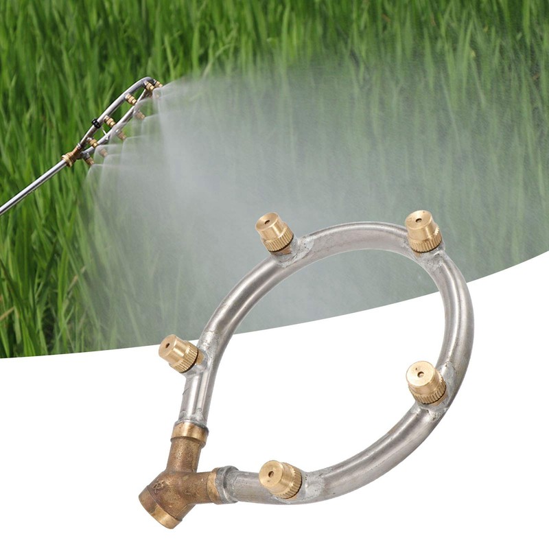 TOPINCN Misting Nozzle Stainless Steel 5 Adjustable Circular Irrigation Sprinkler