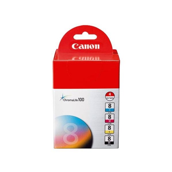 CLI8 (CLI-8) Ink Tank, 4/Pack, Black; Cyan; Magenta; Yellow by