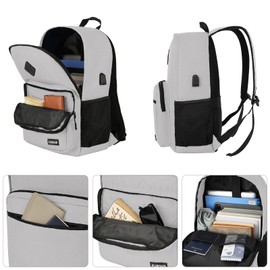 ZUBOND Backpack for Boys and Girls, Lightweight Casual High School Bookbag,Backpack for Men and Women, Laptop Backpack with USB Charging Port Fits 15.6 Inch Notebook