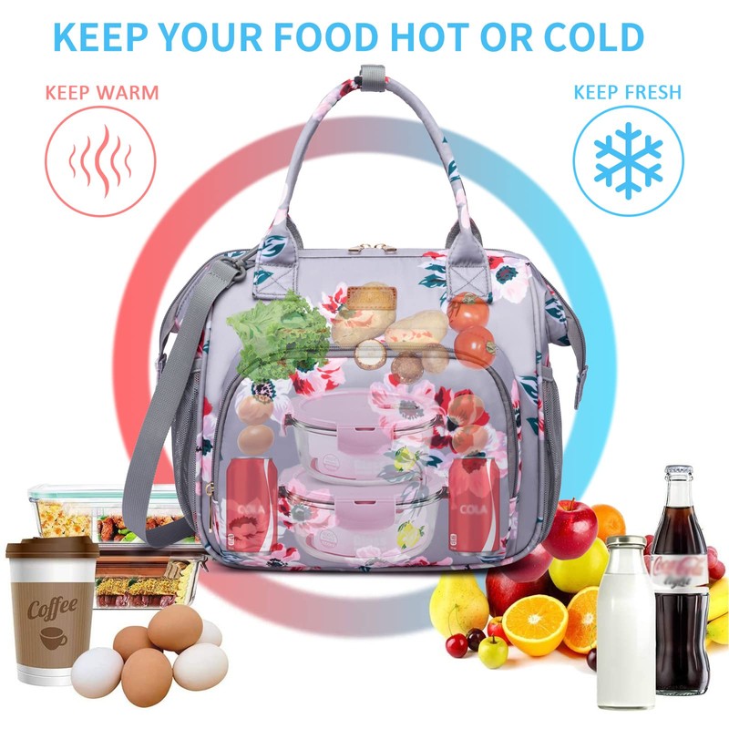 MCBD Lunch bags Insulated Lunch Box for Women Men,2 Carrying