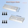 Wood Chipper Blades with Screws, Alloy Steel Shredder Knives, 4-Pack