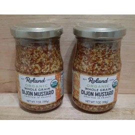 ROLAND 2CT: ROLAND ORGANIC WHOLE GRAIN DIJON MUSTARD 7oz Crafted in FRANCE o trans fat