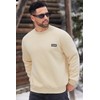VOGSTART Men's Sherpa Lined Sweatshirt Crew Neck Fleece Pullover Cosy