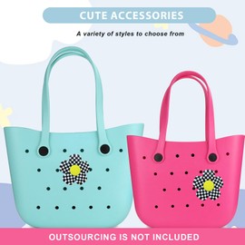 Lckaey Rubber Beach Bag Accessories-PVC Rubber decoration-for EVA Purse Bogg Inserts Y064Figure 32