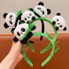 Headband Plush panda headband Headwear (Style 1, One size)