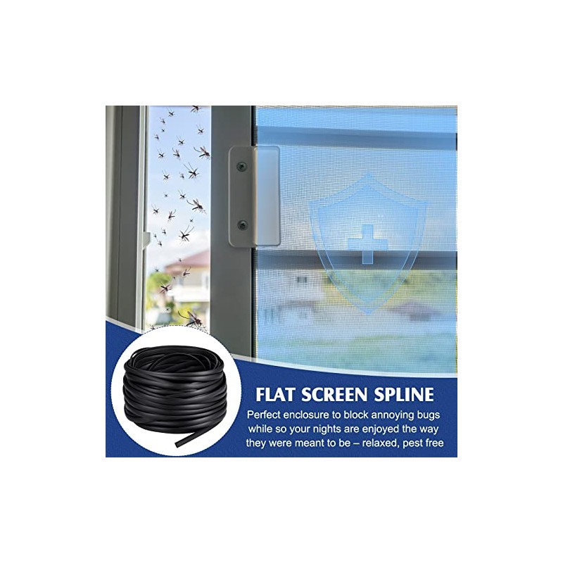 Flat Screen Spline 0.315 Width Vinyl Screen Spline Flat Bottom