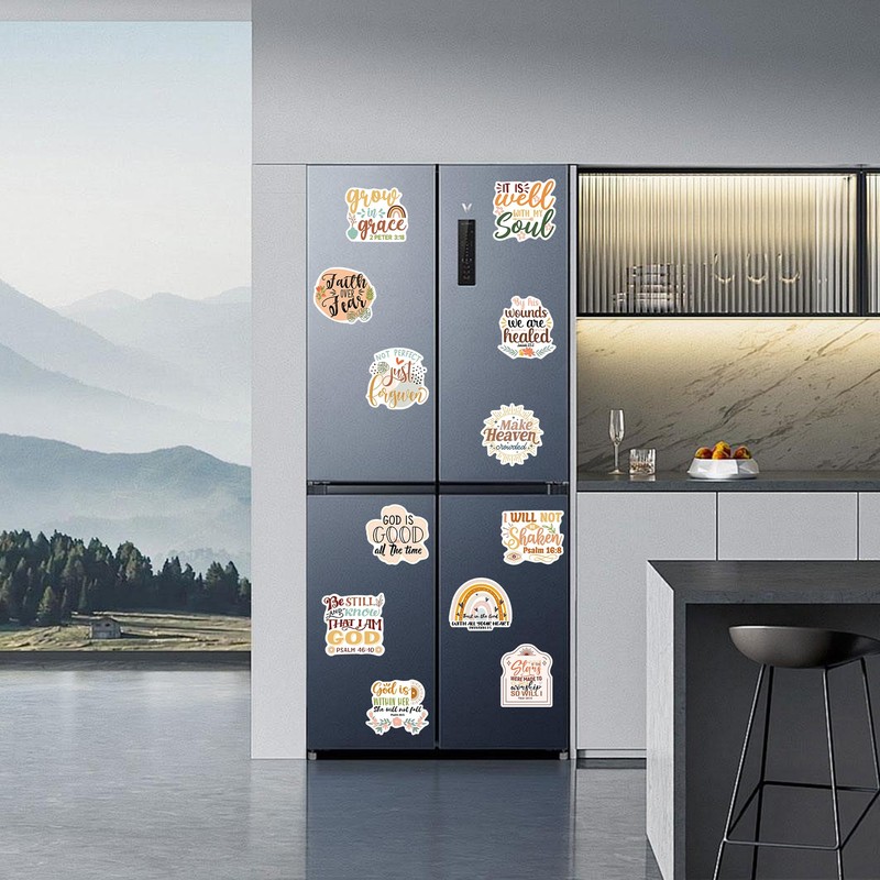 Christian Bible Verse Magnet Decorations - 12 Pcs Boho Bible