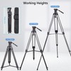 Video Tripod with 360 Panoramic Fluid Drag Pan Head Heavy