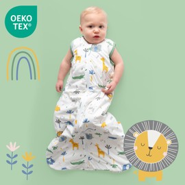 schlummersack Baby Sleeping Bag Newborn Summer 1.0 Tog 56 cm Thin Jungle Baby Summer Sleeping Bag Thin Summer Sleeping Bag Baby 1 Tog, Newborn Sleeping Bag Baby Spring Summer Zip