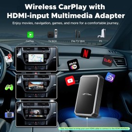 LAMTTO Car TV Mate Wireless Carplay Adapter HDMI Input Converter for TV Stick