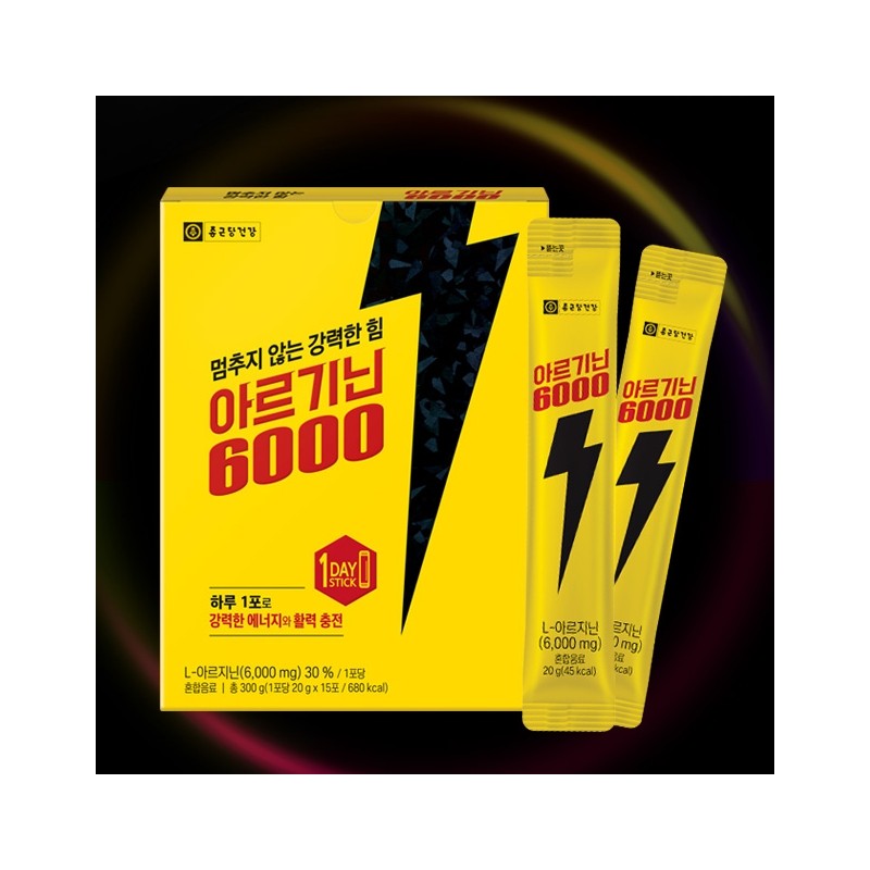 종근당건강 아르기닌 6000 15p, 300g, 1개 Jongkundang Health Arginine 6000