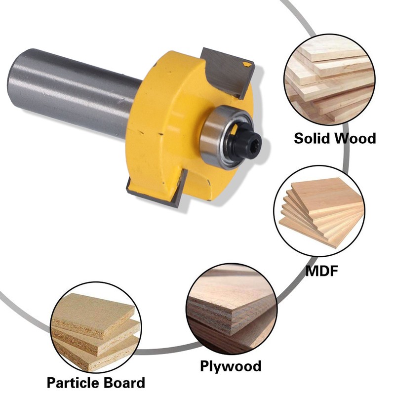 1/2in Router Bit 6 Bearing Slot Cutter for Multiple Depth