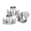 Gasea 100pcs M6 x 8mm T-Nuts 4 Pronged Zinc Plated