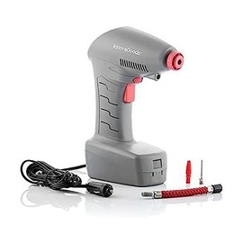 InnovaGoods - Tragbarer Luftkompressor mit LED Airpro+, 100W Leistung, 25 L/min Luftdurchfluss, für Fahrzeugreifen & aufblasbare Gegenstände, Schwarz, 18x25x8 cm