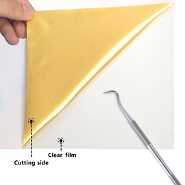 RENLITONG HTV - Vinilo de transferencia de calor metálico elástico de poliuretano dorado brillante, 12 pulgadas x 7 pies, rollo de bricolaje para ropa de playera, vinilo para planchar, para todas las