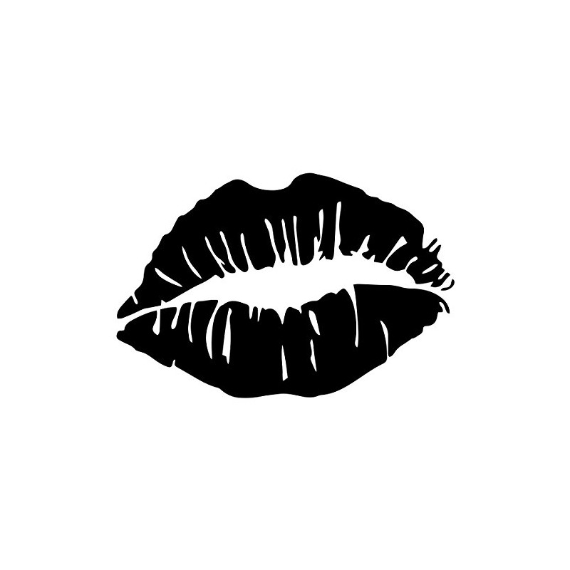 Kiss Lips Outline Auto Car Racing Motorcycle Helmet Decal -