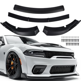 ZXMOTO Front Bumper Lip Spoiler Splitter Body Kit ABS Fit for Dodge Charger SRT Hellcat/RT Scat Pack/Daytona/RT 392 2015-2023 Matte Black