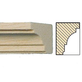 Melody Jane Dolls House Cornice 17.1/2" x 1/2" Coving 450mm x 13mm Bare Wood Pack of 6