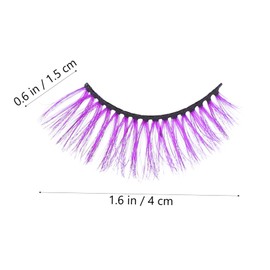 SAFIGLE 3D Colored False Eyelashes 10PCS Thick Volume Makeup Lashes Dramatic Synthetic Eyelash Extensions for Stage Performance