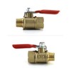 QWORK Ball Valve, 3 Pcs 1/4" Heavy Duty Brass Ball