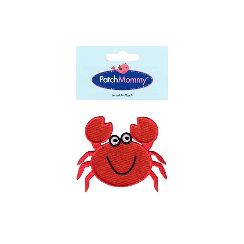 PatchMommy Crab Iron On Patch - Appliques for Kids Children