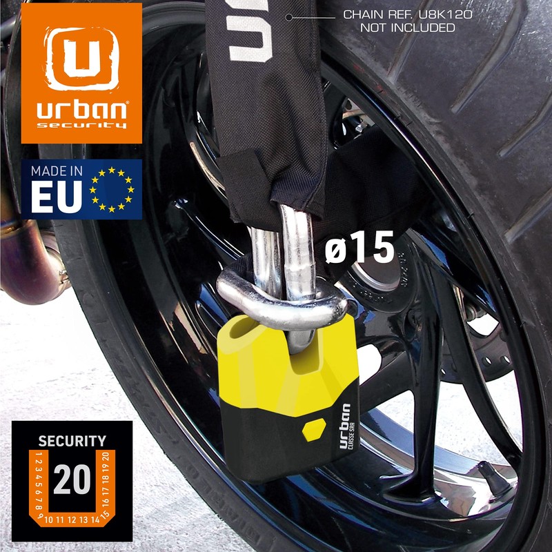 Urban U8K High Security Padlock with Key, SRA Approved, Compatible