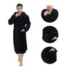 U2SKIIN Mens Hooded Robe, Plush Robes for Men Long Fleece