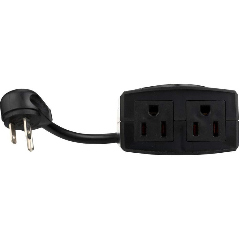 Westek TM1613DOLB Outdoor Grounded Daily Mechanical Timer, Dual Outlet, Black