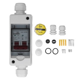 DC Circuit Breaker 2P 40A IP65 Waterproof 6KA Breaking Capacity DC Isolator Switch for Solar PV System 1000V