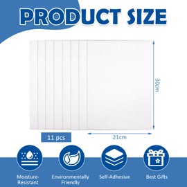 Scettar 11 Pieces Dissolvable Embroidery Paper,Dissolvable Fabric Embroidery,Water Soluble Embroidery Paper,Embroidery Paper for Hand Stitching and Machine Embroidery