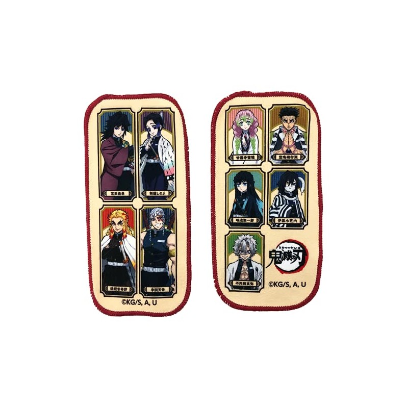 Demon Slayer 801137 Petite Towel, 2 Pieces, Column Pattern, Kindergarten