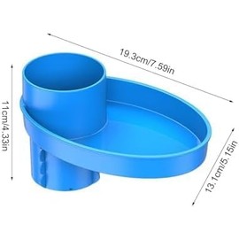 Walquicks Walquicks Baby Car Seat Snack Tray, Cup Holder Plate, Toddler Car Seat Cup Holder Food Tray with Expandable Base, 360° Rotatable Car Seat Tray