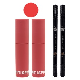 Innisfree Airy Matte Tint 5 Reddish Pink 2pcs + Eyebrow Gray Brown 2pcs / 이니스프리 에어리 매트 틴트 5 레디쉬 핑크 2개+아이브로우 회갈색 2개