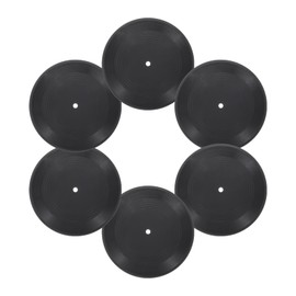 Sourcing Map 6-Pack Blank Fake Records - 7 Inch PVC Plain Faux Vinyl for Retro Home Studio Wall Decor