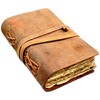 Vintage leather journal - Deckle Edge Rustic Paper - Best