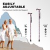 YOKABOZE Aluminum Adjustable Folding Cane with Floral Pattern – Twist-Lock