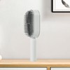 Cushion Hair Brush Self Cleaning Scalp Massage Rounded Comb Teeth